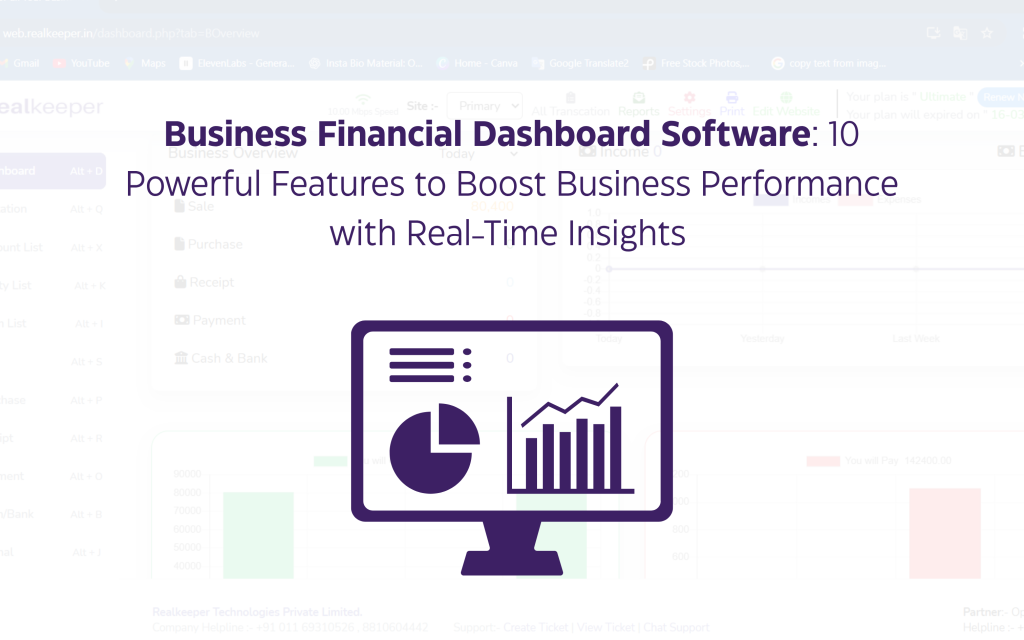 Business Financial Dashboard Software