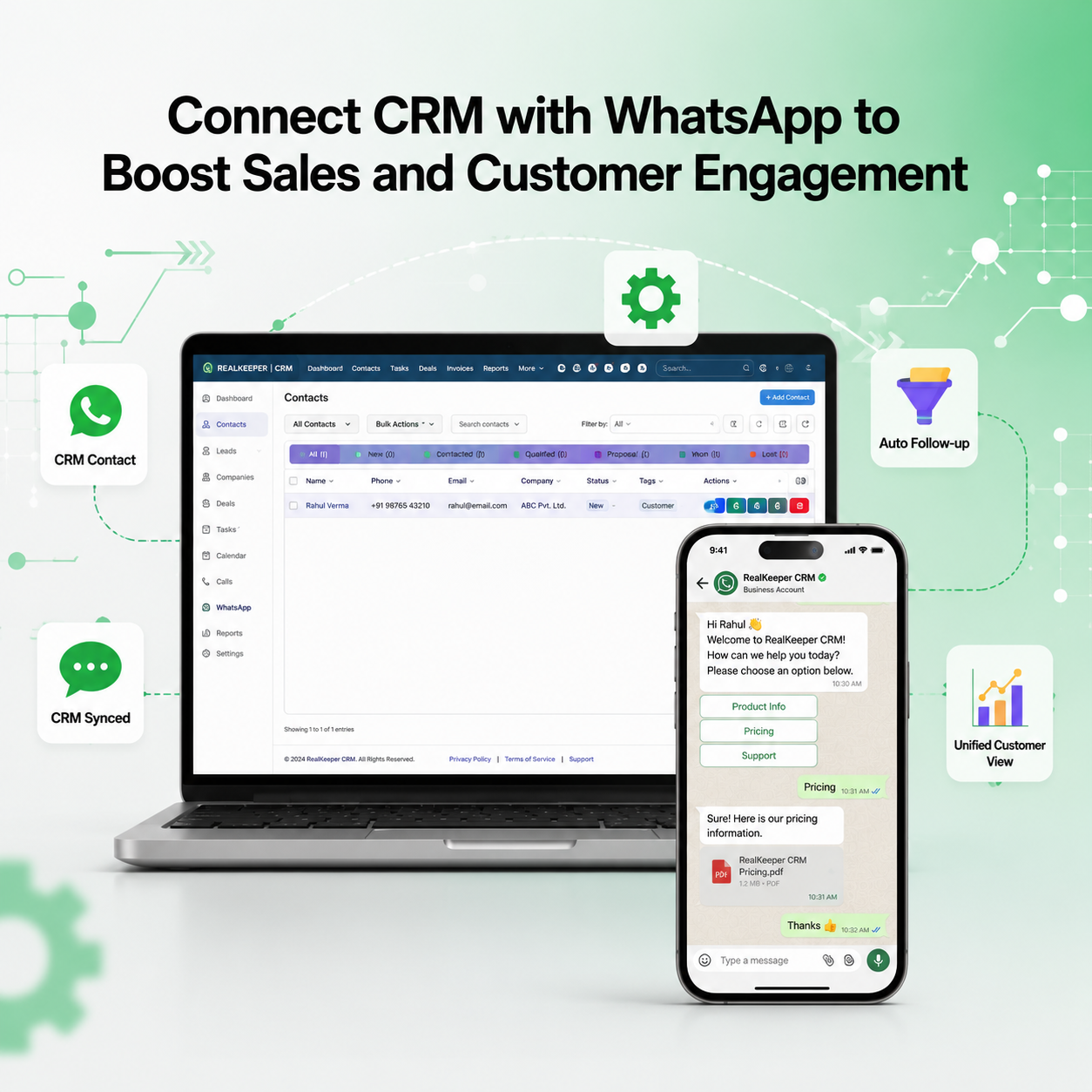 How CRM with WhatsApp Integration works for sales and customer engagement