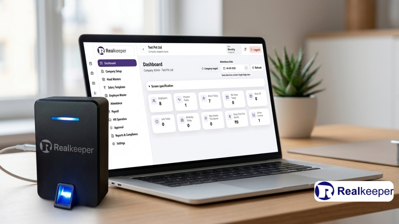RealKeeper HR Software Dashboard